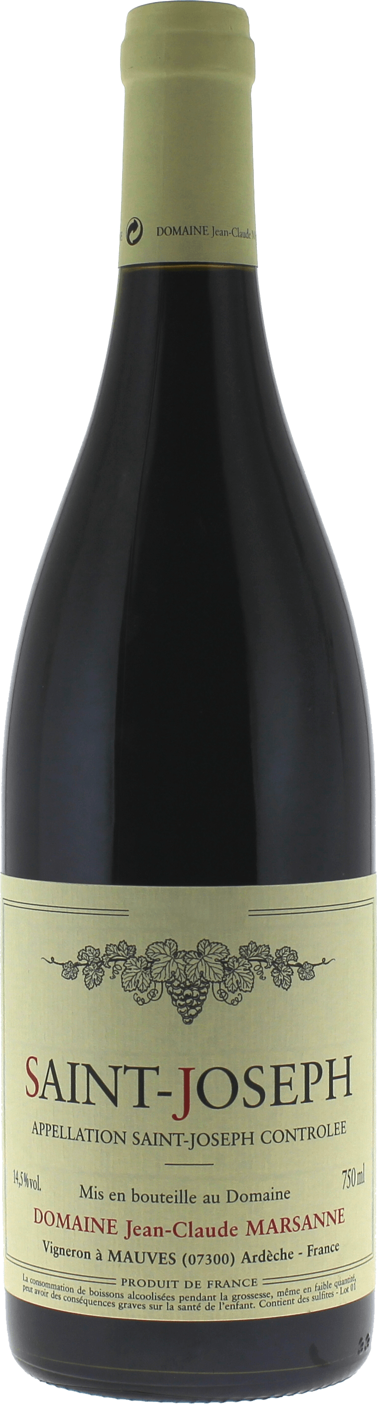 Saint joseph domaine jean claude marsanne 2018  St Joseph, Valle du Rhne Rouge