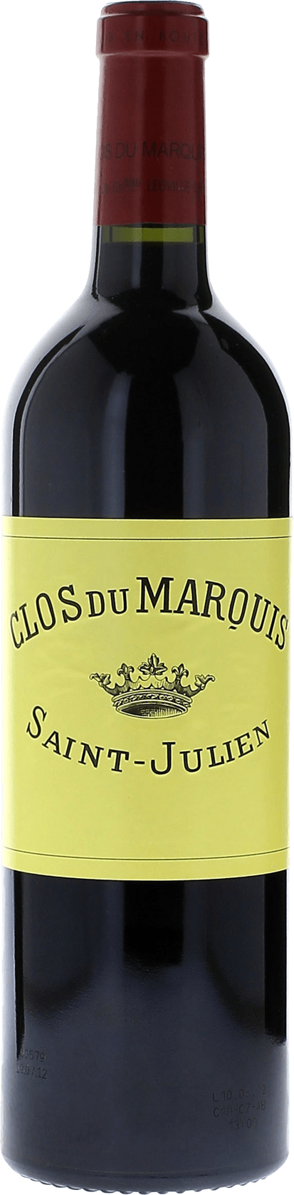 Clos du marquis 1991 2�me vin de LEOVILLE LAS CASES Saint-Julien, Bordeaux rouge