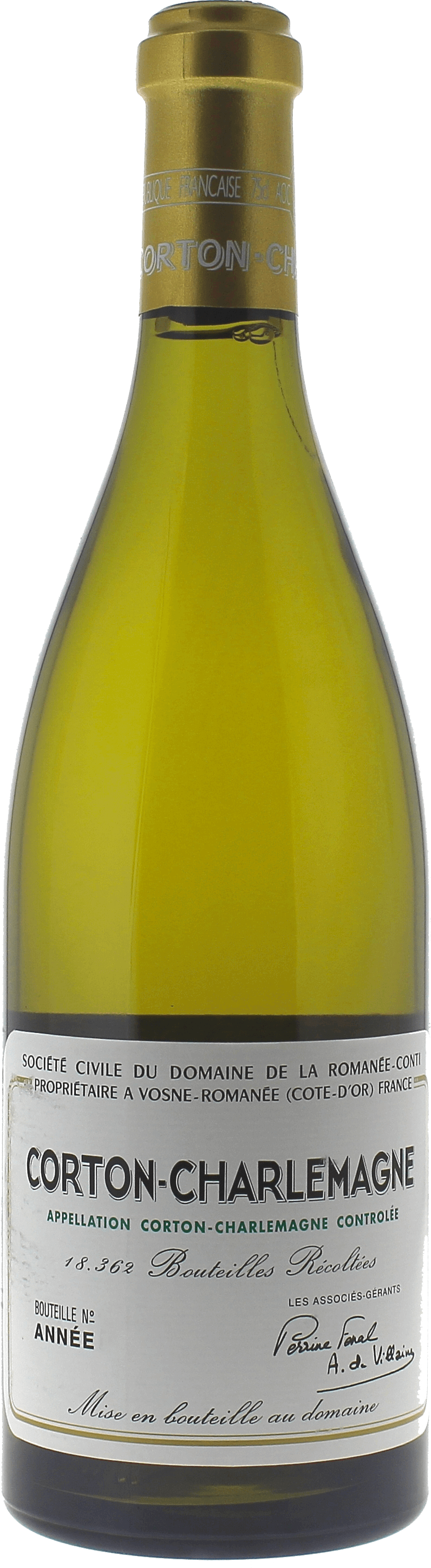 Corton charlemagne grand cru 2019 Domaine ROMANEE CONTI, Bourgogne blanc