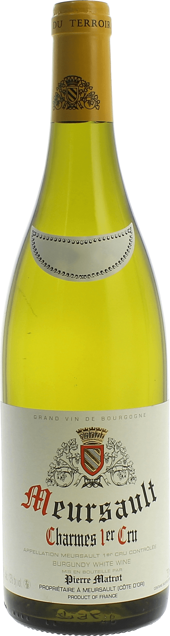 Meursault charmes 1er cru 2021 Domaine MATROT, Bourgogne blanc