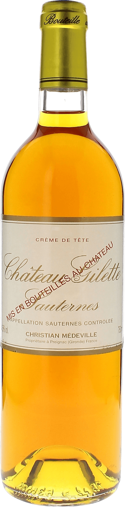 Gilette creme de t�te 1975  SAUTERNES, BORDEAUX