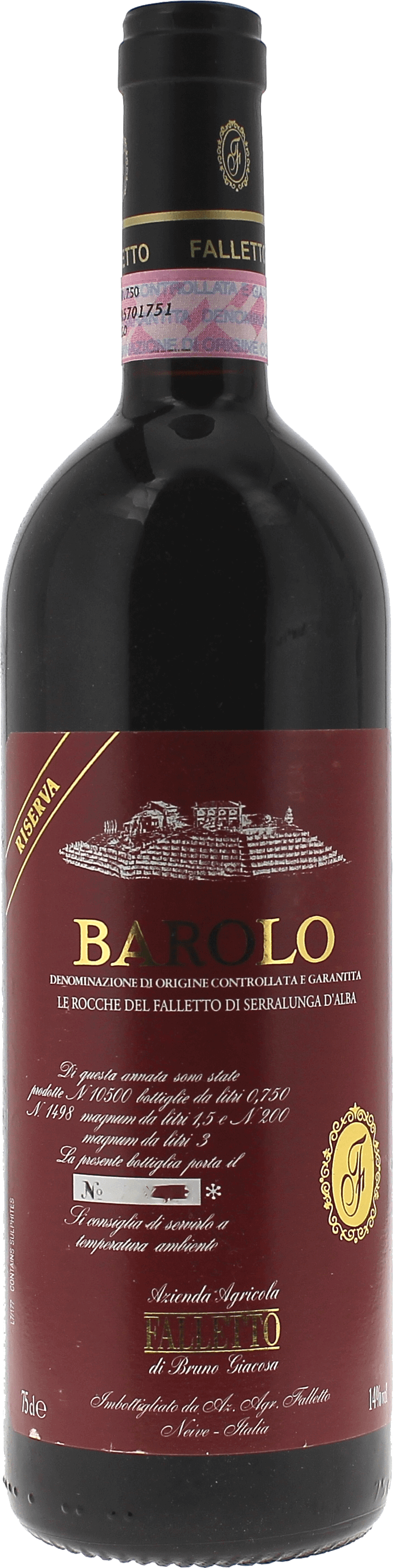 Barolo le rocche del falletto riserva 2007  Italie, Vin italien
