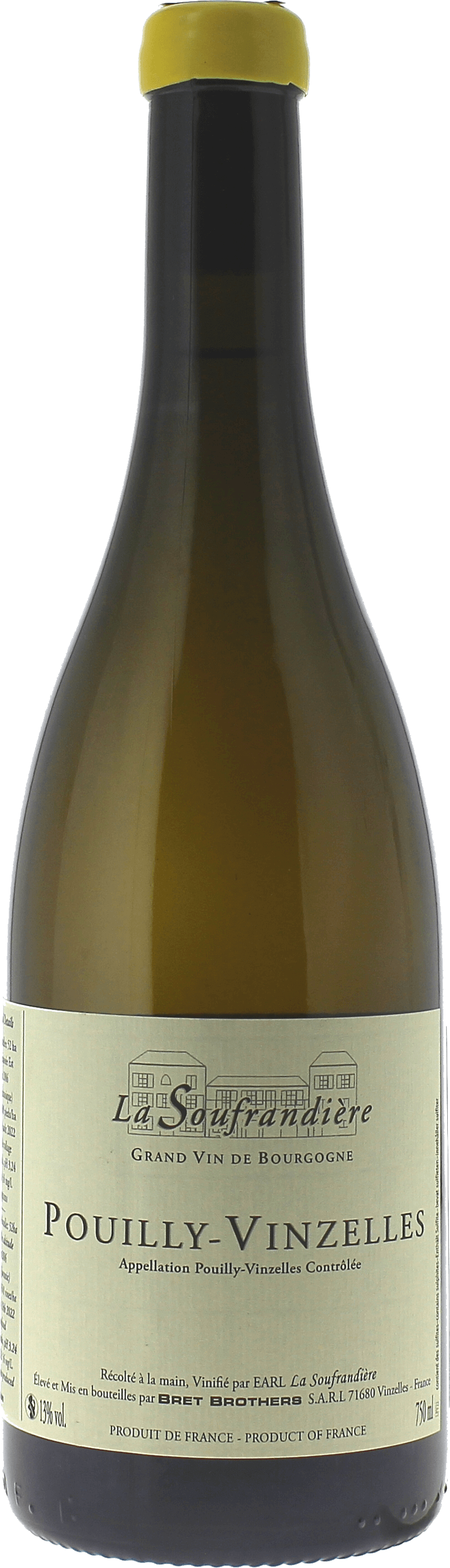 Pouilly vinzelles la soufrandire 2022 Domaine BRET BROTHERS, Bourgogne blanc