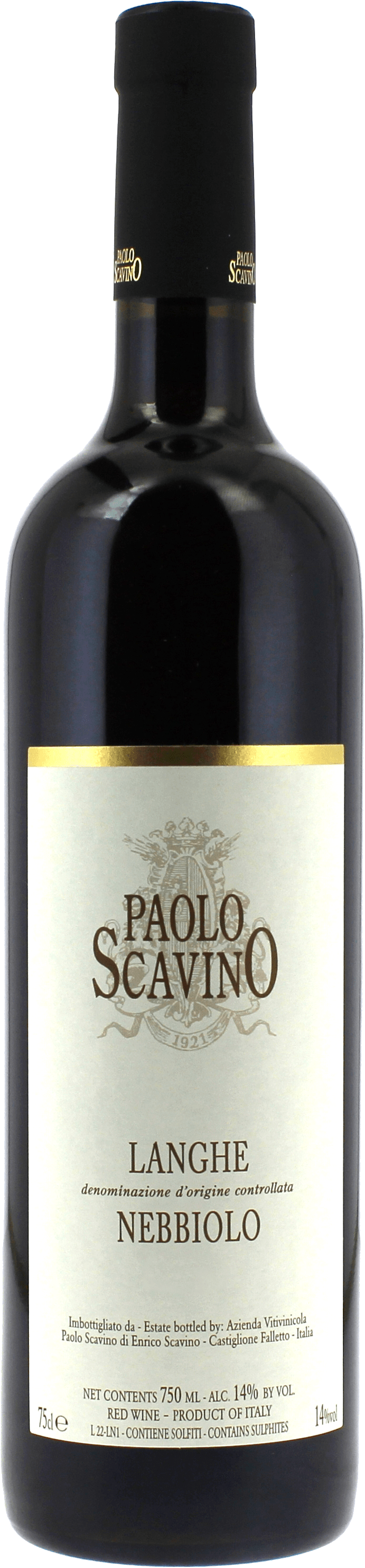 Nebbiolo langhe d.o.c. paolo scavino 2021  Italie, Vin italien