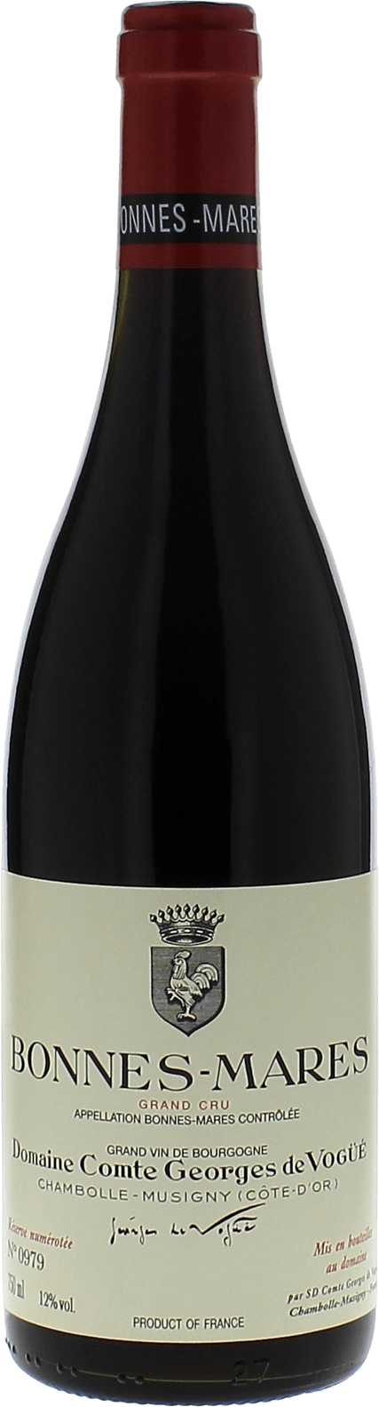 Bonnes mares grand cru 2021 Domaine DE VOGUE, Bourgogne rouge