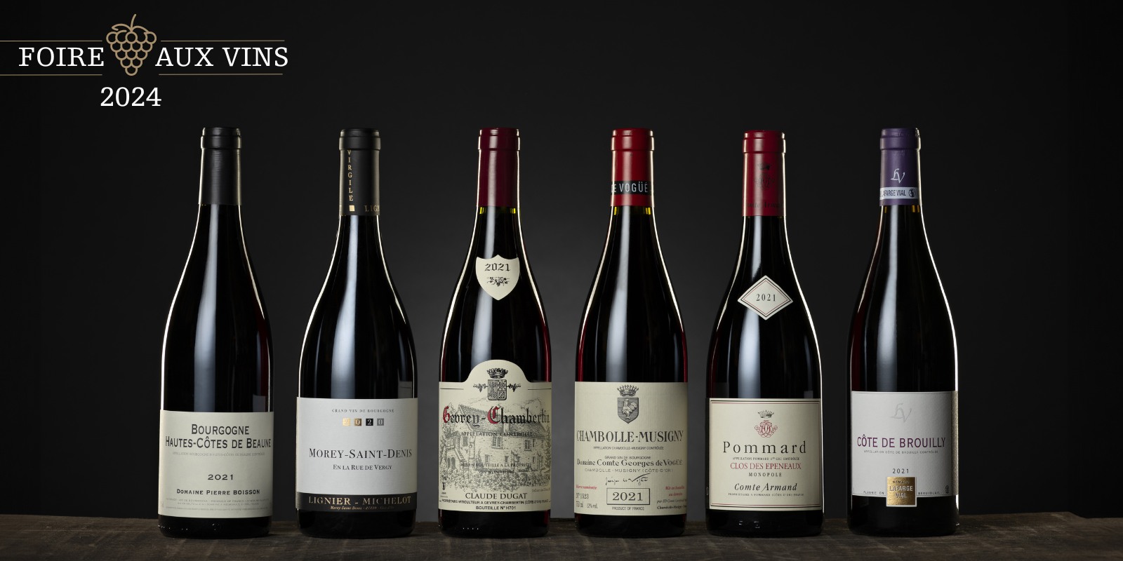 Assortiment prestige rouges de bourgogne  6 x 75 cl, Bourgogne rouge