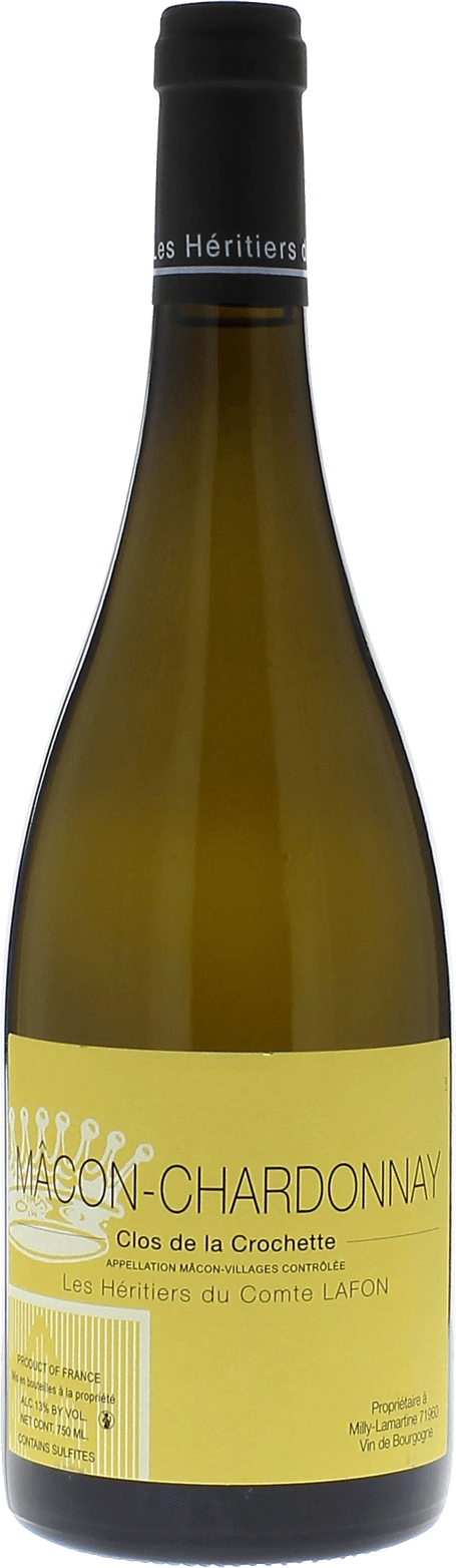 Macon chardonnay clos de la crochette 2023 Domaine Les Hritiers du Comte Lafon, Bourgogne blanc