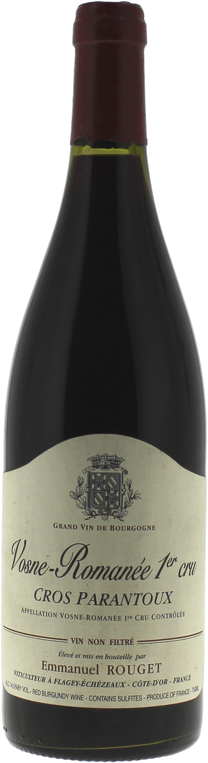 Vosne roman�e 1er cru au cros parantoux 2011 Domaine ROUGET Emmanuel, Bourgogne rouge