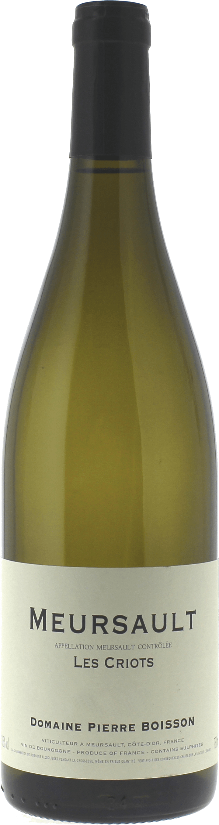 Meursault les criots 2022  BOISSON Pierre, Bourgogne blanc