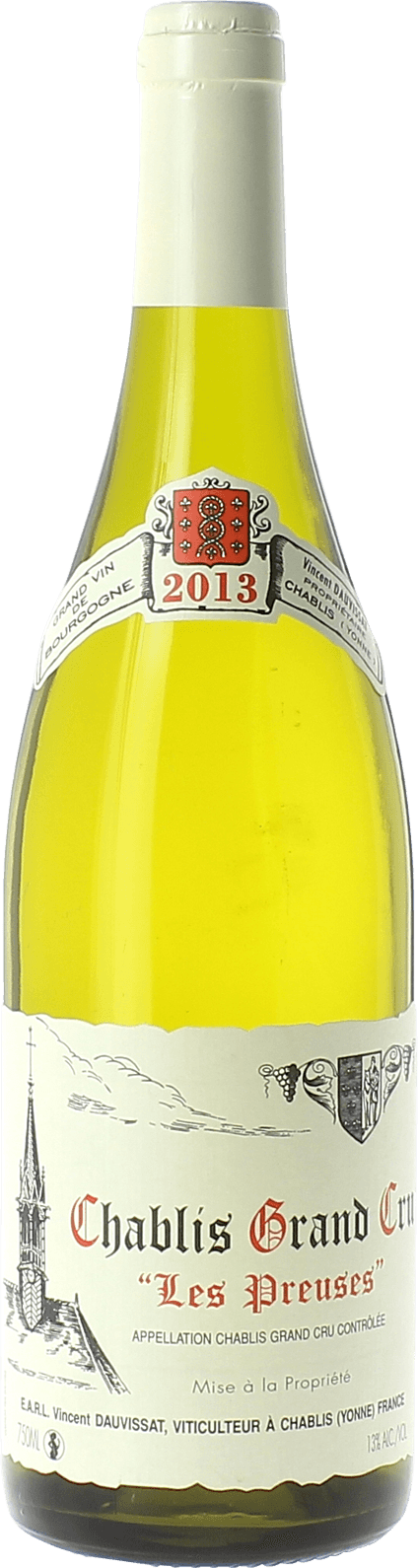 Chablis grand cru les preuses 2019 Domaine DAUVISSAT, Bourgogne blanc