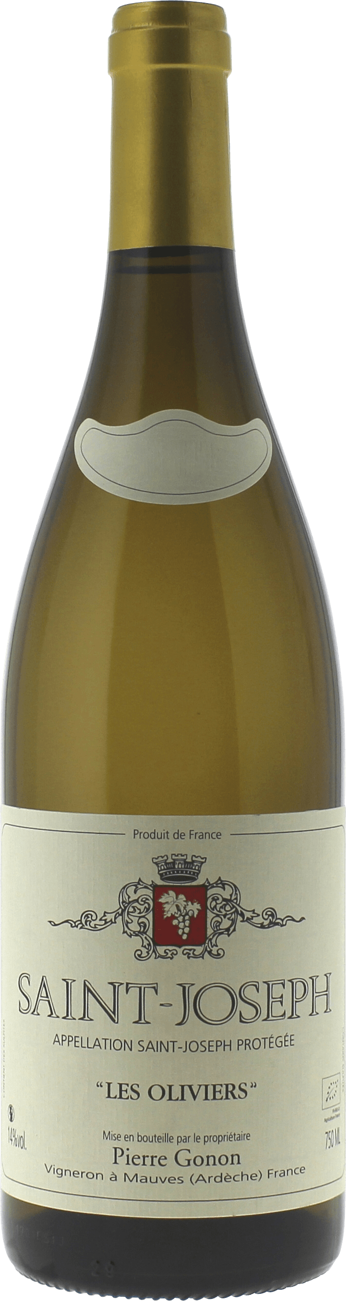 Saint joseph blanc les oliviers pierre gonon 2016  St Joseph, Valle du Rhne Blanc