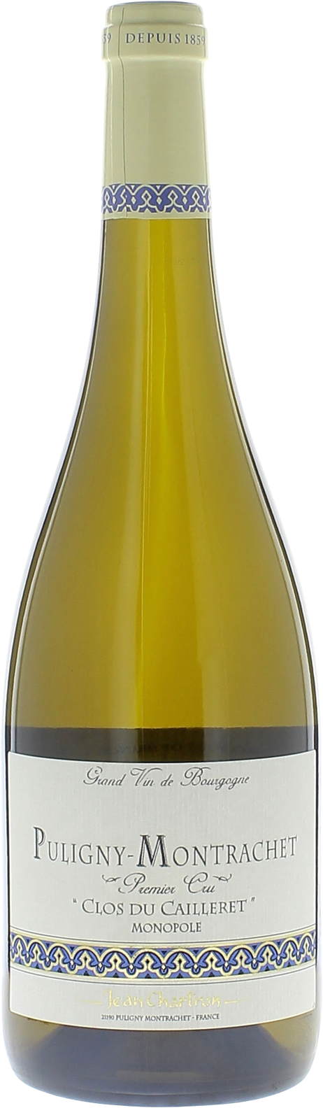 Puligny montrachet 1er cru clos du cailleret 2023 Domaine CHARTRON Jean, Bourgogne blanc