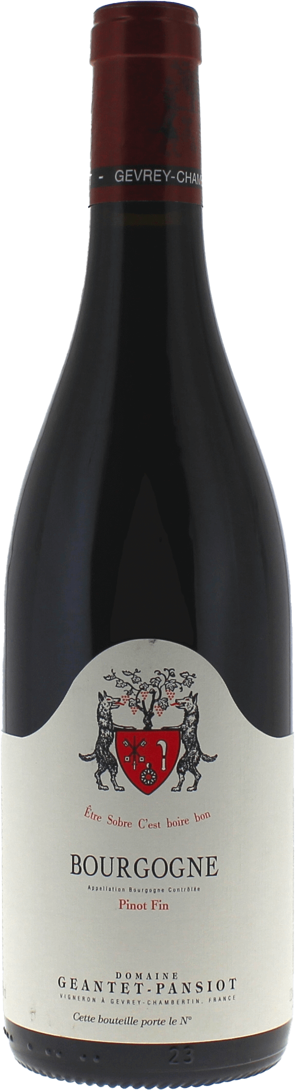 Bourgogne pinot fin 2023 Domaine GEANTET PANSIOT, Bourgogne rouge