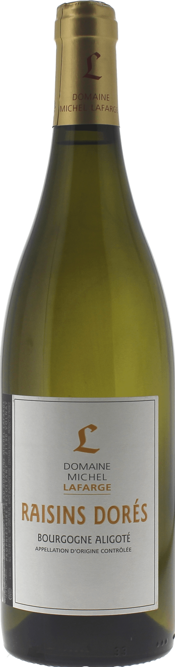 Bourgogne aligot raisins dors 2022 Domaine LAFARGE, Bourgogne blanc