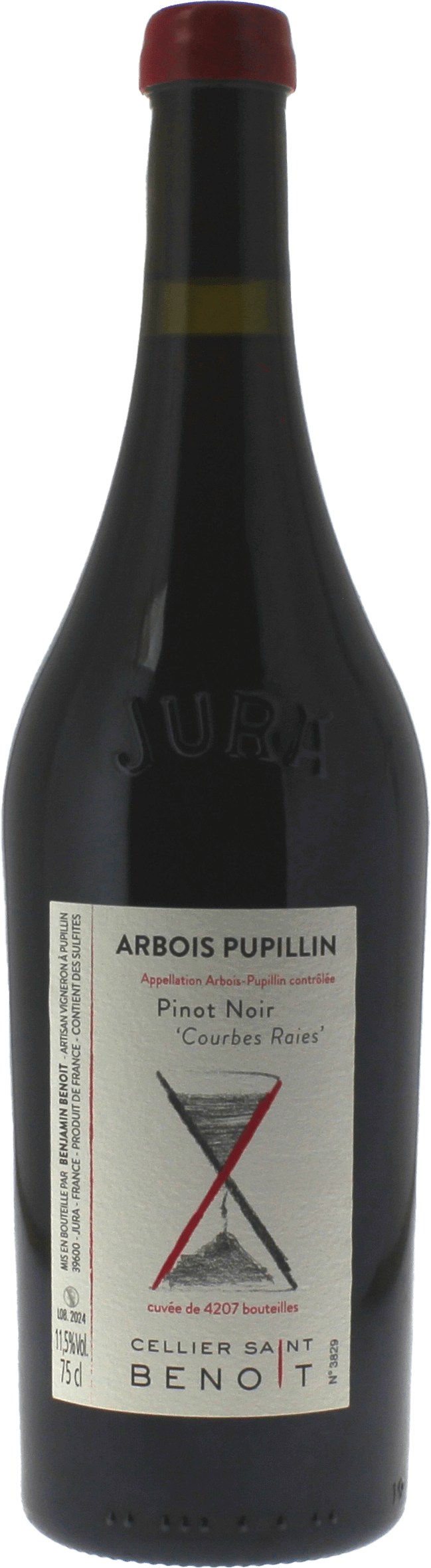 Pinot noir courbes raies cellier saint benoit 2023  JURA, Jura