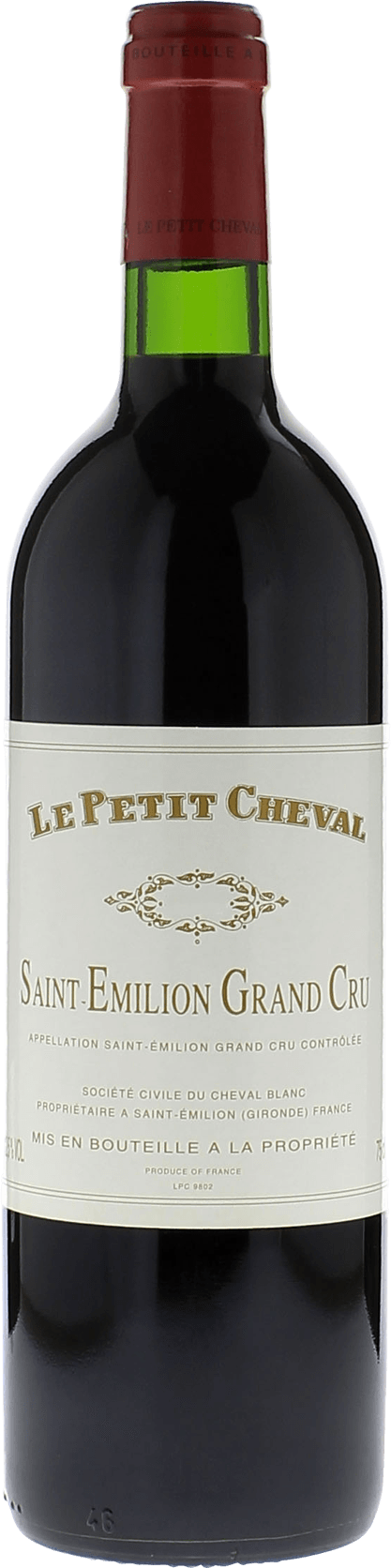 Petit cheval 2013 2nd vin Ch�teau Cheval Blanc Saint-Emilion, Bordeaux rouge