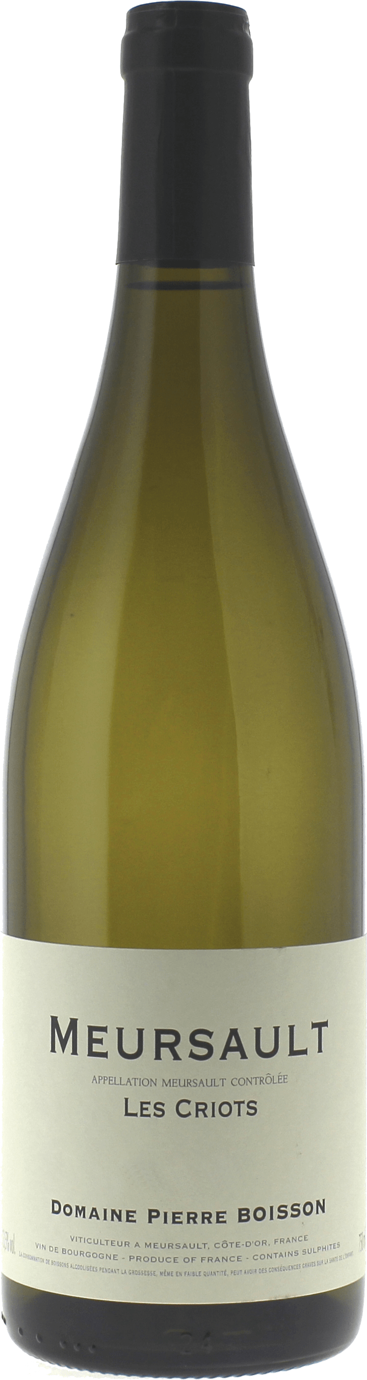 Meursault les criots 2023  BOISSON Pierre, Bourgogne blanc