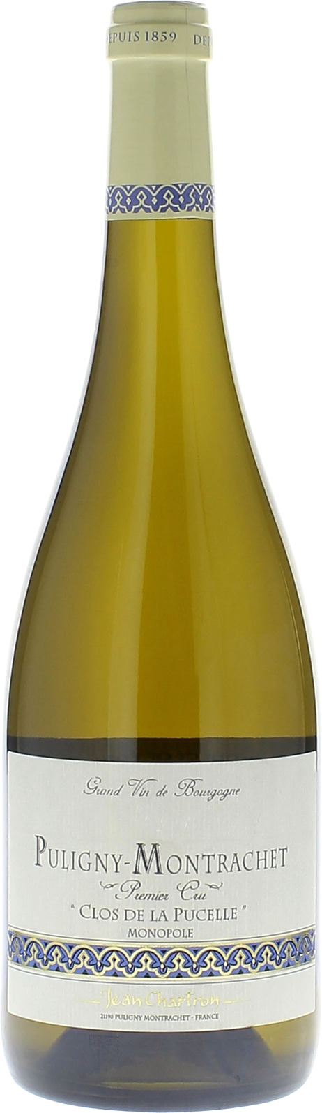 Puligny montrachet 1er cru clos de la pucelle 2022  CHARTRON Jean, Bourgogne blanc