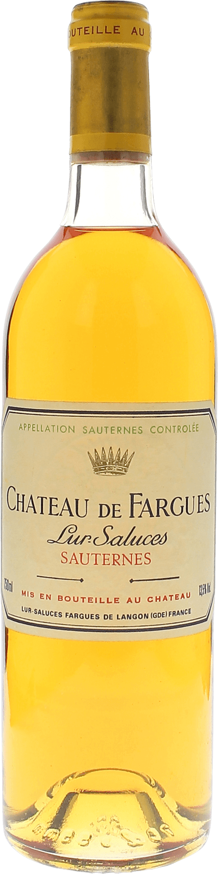 De fargues 1986  Sauternes Barsac, Bordeaux blanc