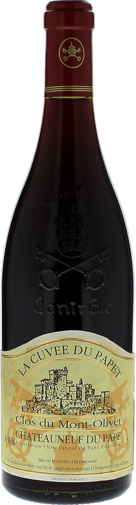 Mont olivet cuve du papet 2016  Chteauneuf-du-Pape, Valle du Rhne Rouge