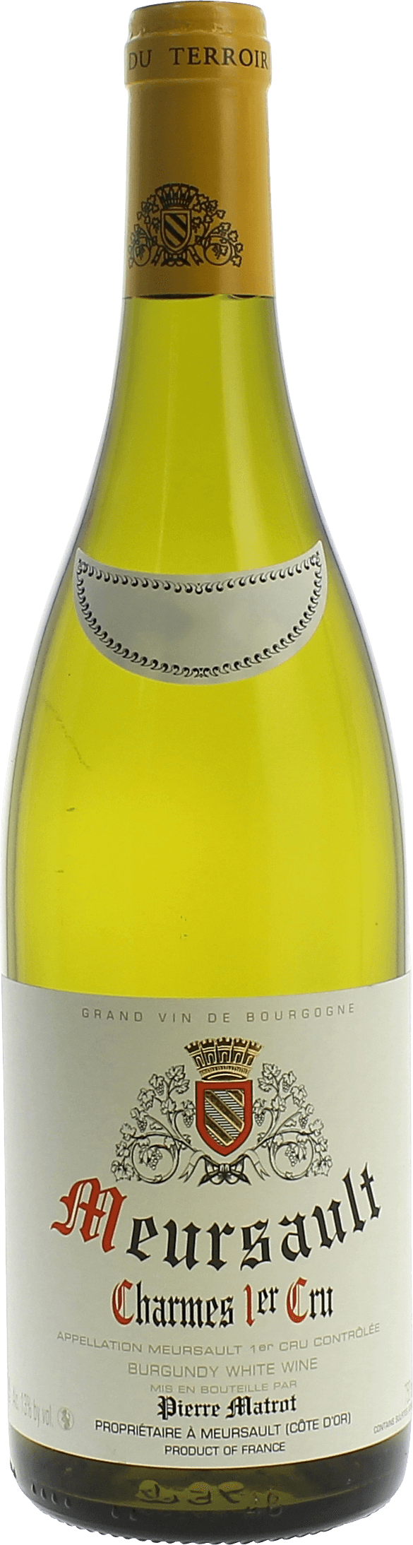 Meursault charmes 1er cru 2023 Domaine MATROT, Bourgogne blanc