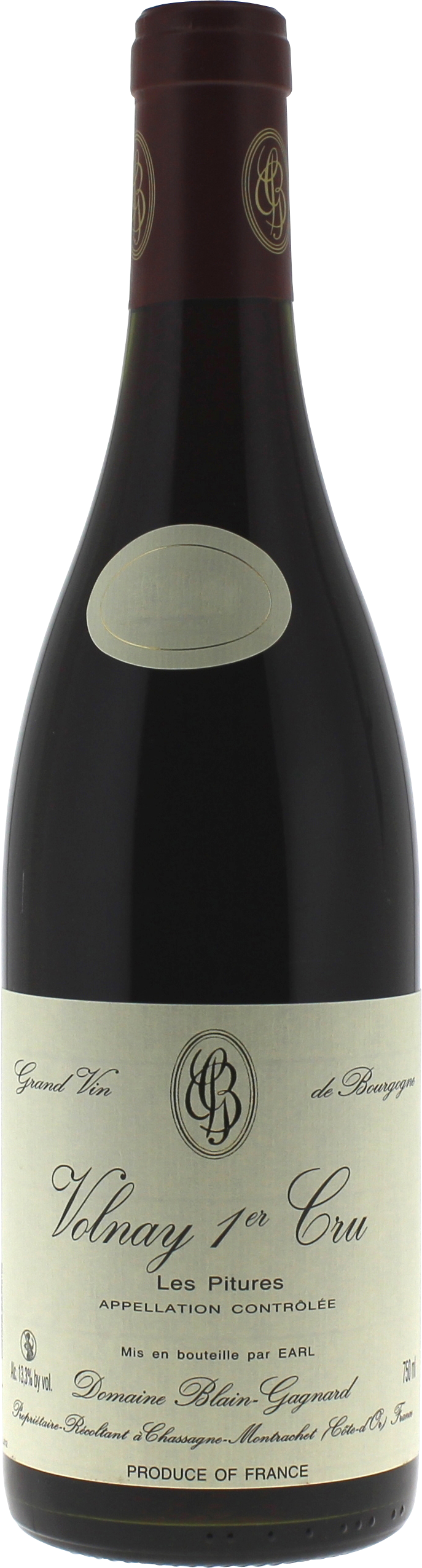 Volnay pitures 1er cru 2013  BLAIN GAGNARD, Bourgogne rouge